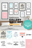 Bedroom Inspirational Printable Gallery Wall Art Pack (10 Prints)