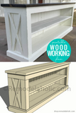 DIY Farmhouse TV Console Table Woodworking Plan