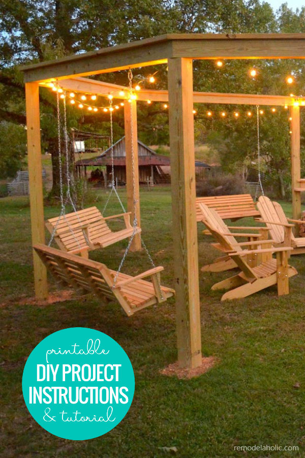 DIY Firepit Pergola for Swings (Instructions Diagrams)