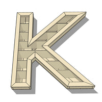 Monogram Letter Planter Plans - Letter K - Remodelaholic