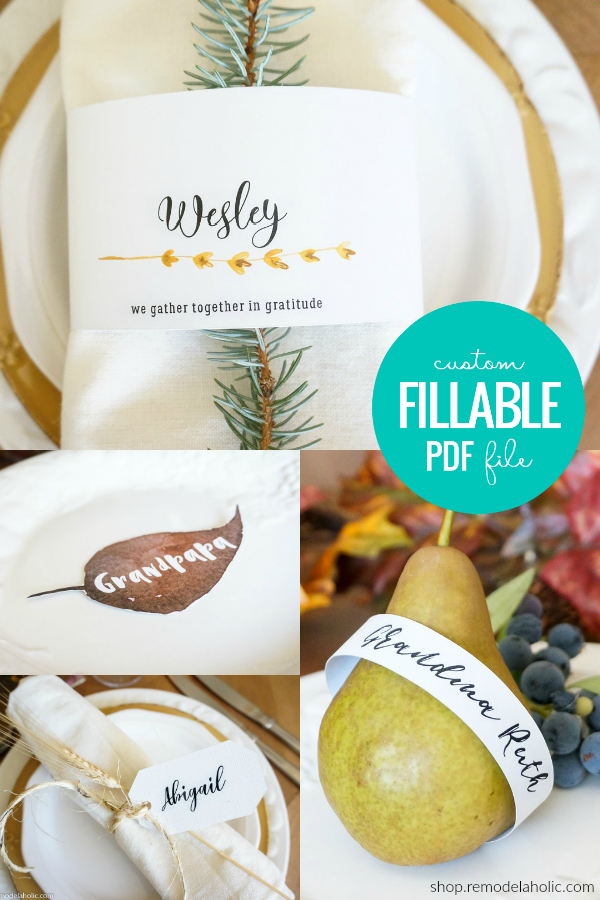 Custom printed 2025 place cards
