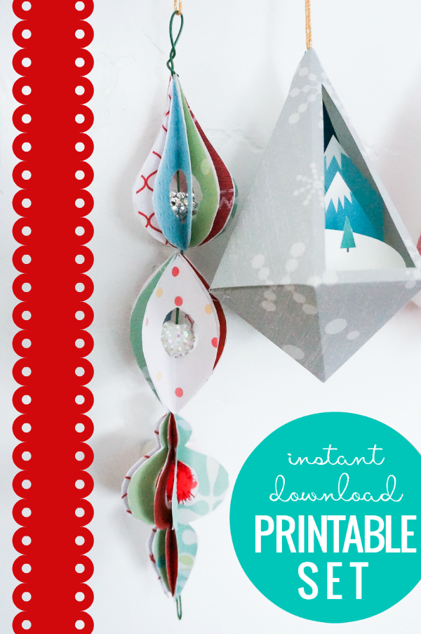 3D Paper Ornament Templates Printable Christmas Decorations 3D Paper Ornament Templates Printable Christmas Decorations