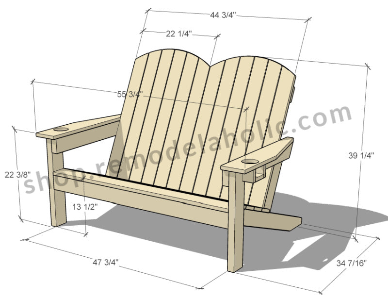 DIY Adirondack Bench Woodworking Plan
