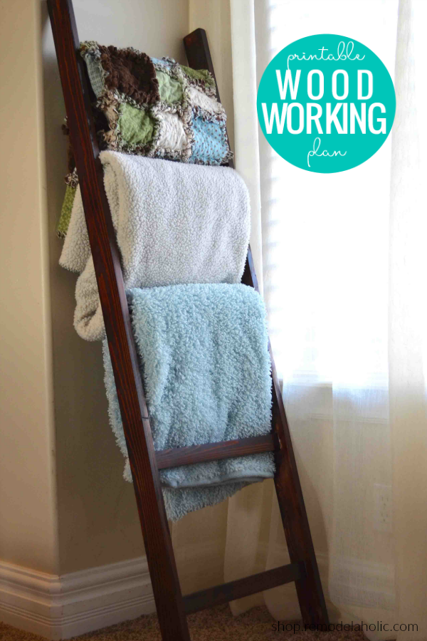 Easy $5 DIY Blanket Ladder or Wooden Quilt Ladder Beginner