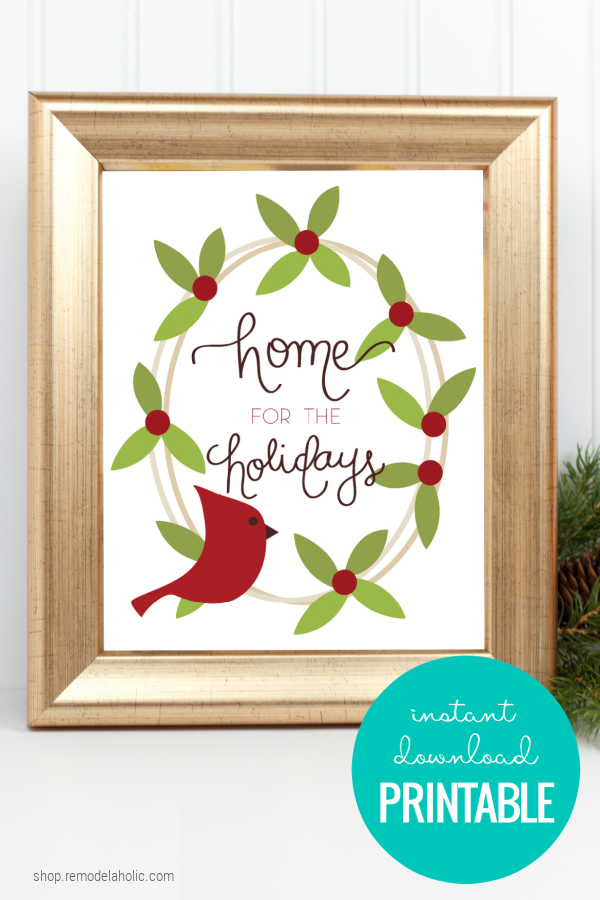 Home for the Holidays | Christmas Printable – Remodelaholic