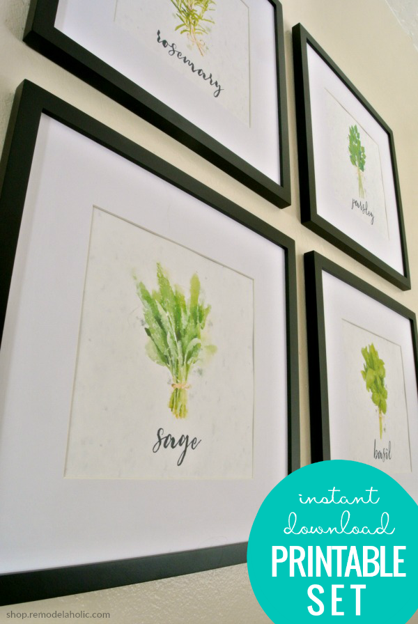 Kitchen Herb Wall Art Printable Set – Remodelaholic