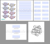 Custom Printable Place Card Set - Type Your Own Name Cards