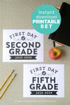 printable modern first and last day of school photos signs