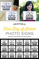 Modern First and Last Day of School Sign Set (2025-26 or Year Editable Options)