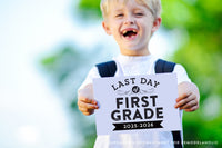 Modern First and Last Day of School Sign Set (2025-26 or Year Editable Options)
