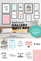 Bedroom Inspirational Printable Gallery Wall Art Pack (10 Prints)