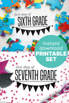 Bunting First and Last Day of School Sign Set (2025-2026)