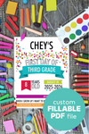 Editable Confetti Infographic First and Last Day of School Sign Set for 2025-2026