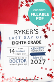 Editable Infographic First and Last Day of School Sign Set for 2026-2027