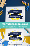 Academic Ribbon First and Last Day of School Sign Set (2026-2027 Update)