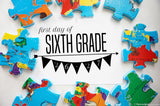 Bunting First and Last Day of School Sign Set (2026-2027)