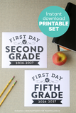 Modern First and Last Day of School Sign Set (2026-27 or Year Editable Options)