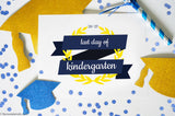 Academic Ribbon First and Last Day of School Sign Set (2026-2027 Update)