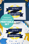 Academic Ribbon First and Last Day of School Sign Set (2025-2026 Update)