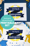 Academic Ribbon First and Last Day of School Sign Set (2025-2026 Update)
