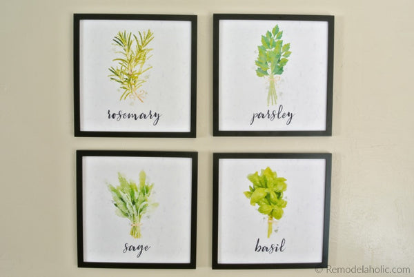 Kitchen Herb Wall Art Printable Set – Remodelaholic