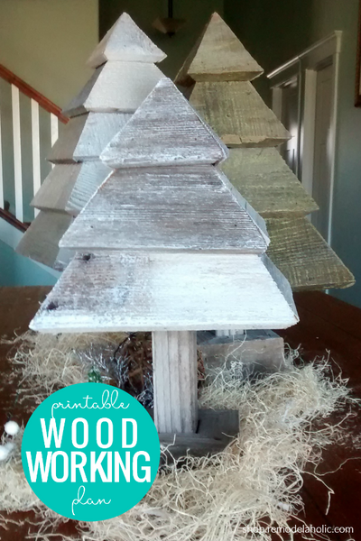 DIY 3-D Tiered Wood Trees Woodworking Plan