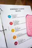 DIY printable cleaning binder and editable cleaning calendars