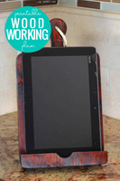 Easy DIY iPad Stand Tablet Holder Woodworking Plan & Template