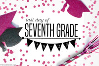 black and white first day of school sign printable