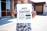 printable infographic first day of school sign card for photos
