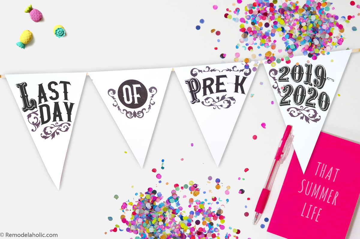 Pennant Flag School Photo Sign Bundle Remodelaholic Shop