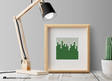 Abstract Green Pencils | Modern Wall Art Printable