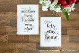 Typographic Word Art Printable Set for Couples