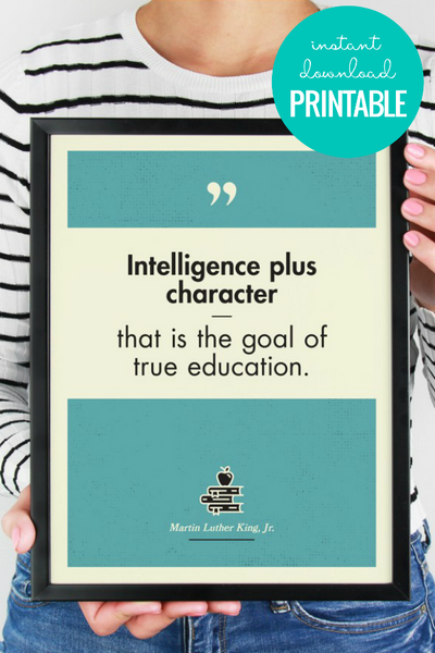 True Education MLK Jr Quote | Wall Art Printable