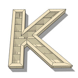 Monogram Letter Planter Plans - Letter K - Remodelaholic