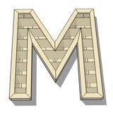 DIY letter M monogram planter woodworking plans