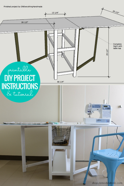 DIY Folding Craft Table (Foldable Desk) Woodworking Plans