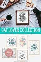 Cat Lover home decor gift ideas for cat owners, instant printable home decor