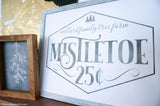Christmas Printable Mistletoe Art BUNDLE with Custom Family Name