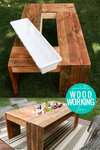 DIY Outdoor Coffee Table with Drink Cooler Woodworking Plan