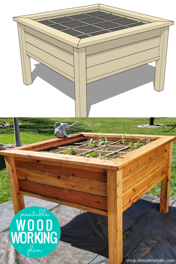 Garden Bed Table Plans DIY Elevated Raised GARDEN BED {square Foot