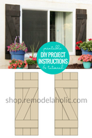 Printable Instructions to Build and Install DIY Wood Shutters on Exterior Windows