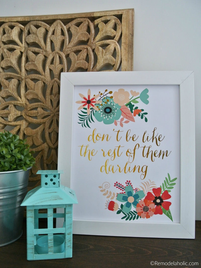 Inspiring Affirmations Floral Printable Set – Remodelaholic