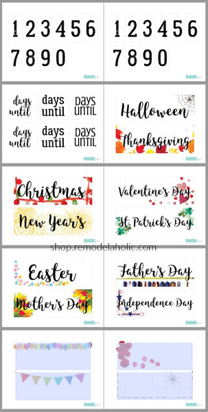 Custom Holiday Countdown Calendar Printable Set for Birthdays, Vacatio – Remodelaholic Custom holiday countdown calendar printable set for birthdays, vacatio – remodelaholic