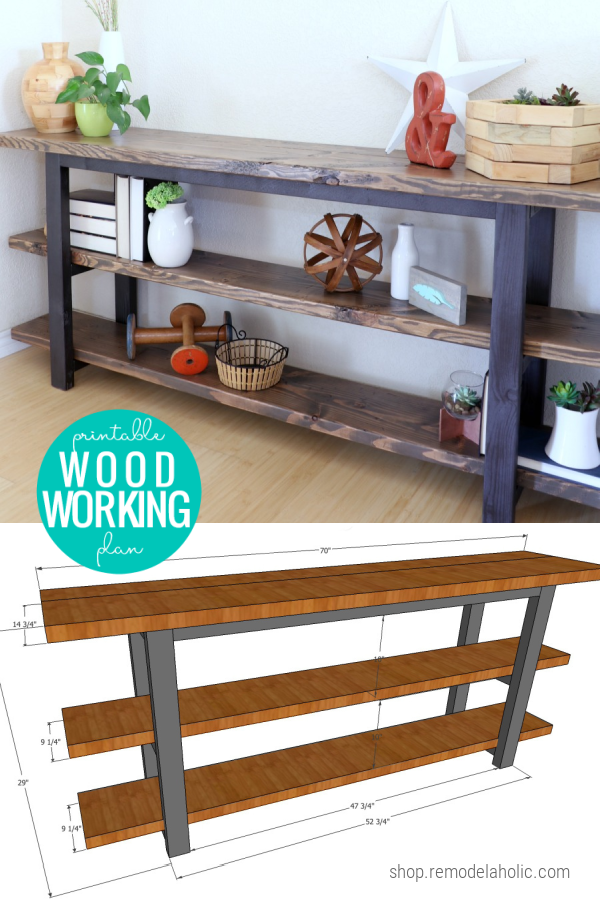 Easy Diy Modern Console Table Woodworking Plans Remodelaholic