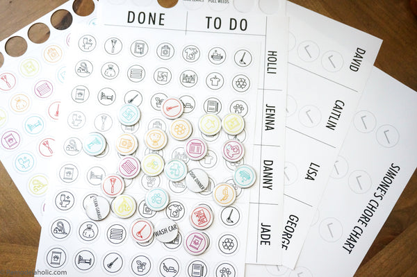 Magnetic Editable Chore Chart Printable Pack Remodelaholic