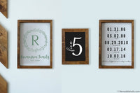 Personalized Printable Family Number Sign with Name