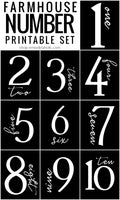 Personalized Printable Family Number Sign with Name