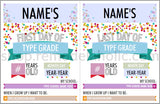 custom text fields for first and last day of school infographic signs