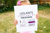printable first day of school infographic custom